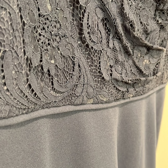 001 Gorgeous Adrianna Papell Blue Gown formal prom - Picture 4 of 8